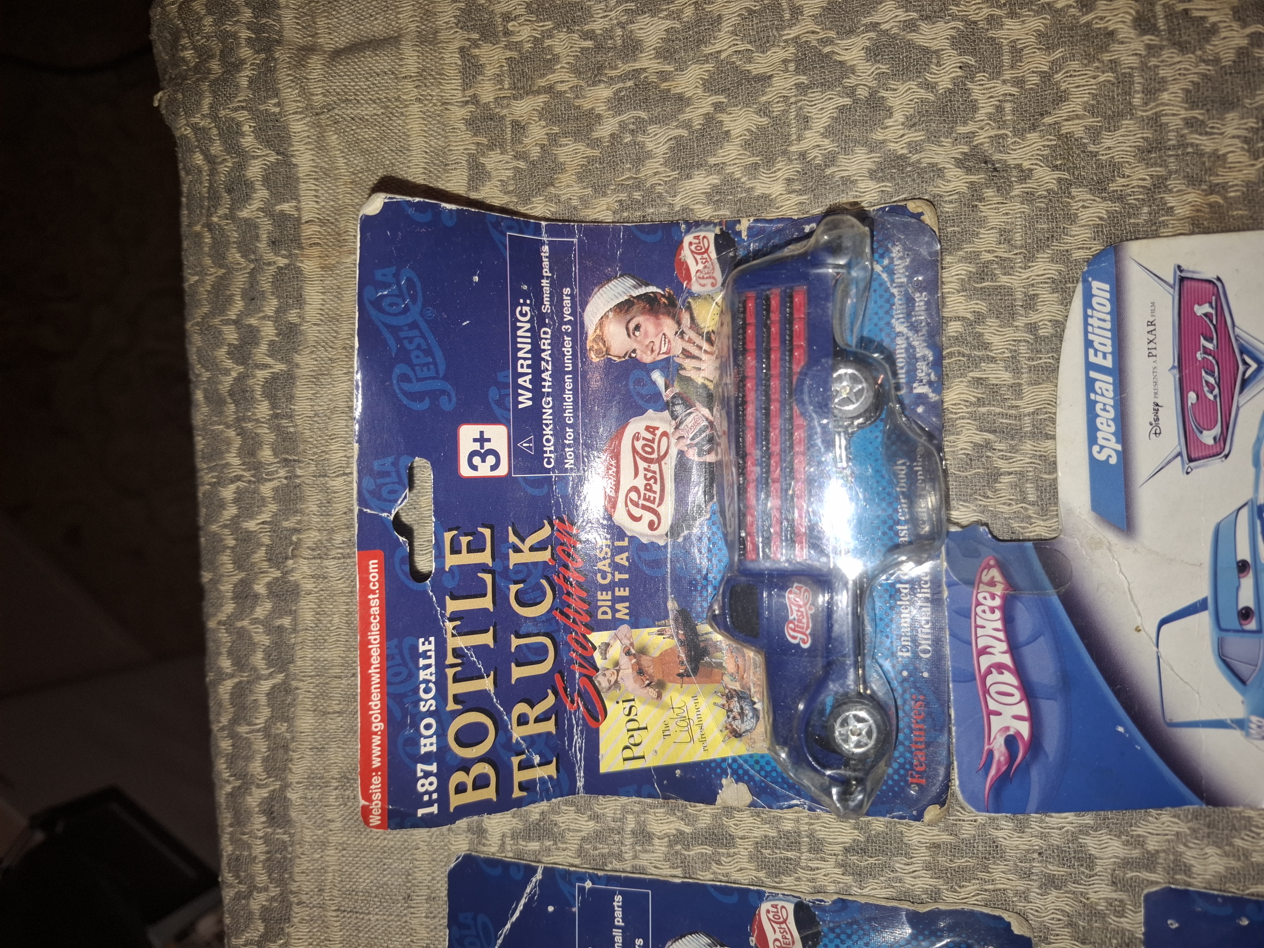 Pepsi cola 1:64 scale die cast trucks and a Hot Wheels Pixar car photo 2